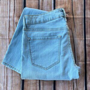 Old Navy Bleached Super Skinny Mid Rise Jeans Women Size 8